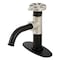 Kingston Brass KSD2826RX Single-Handle Bathroom Faucet with Push Pop-Up, Matte Black/Polished Nickel KSD2826RX - alternate 1